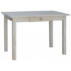 STÓŁ SOSNOWY SUROWY Z SZUFLADĄ