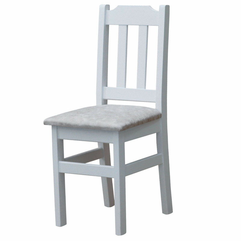 PINE CHAIR WHITE UPHOLSTERY ECO-LEATHER BEIGE II