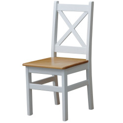 PINE CHAIR CROSS WHITE ALDER