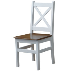 Stuhl weiß, Sitz Eiche