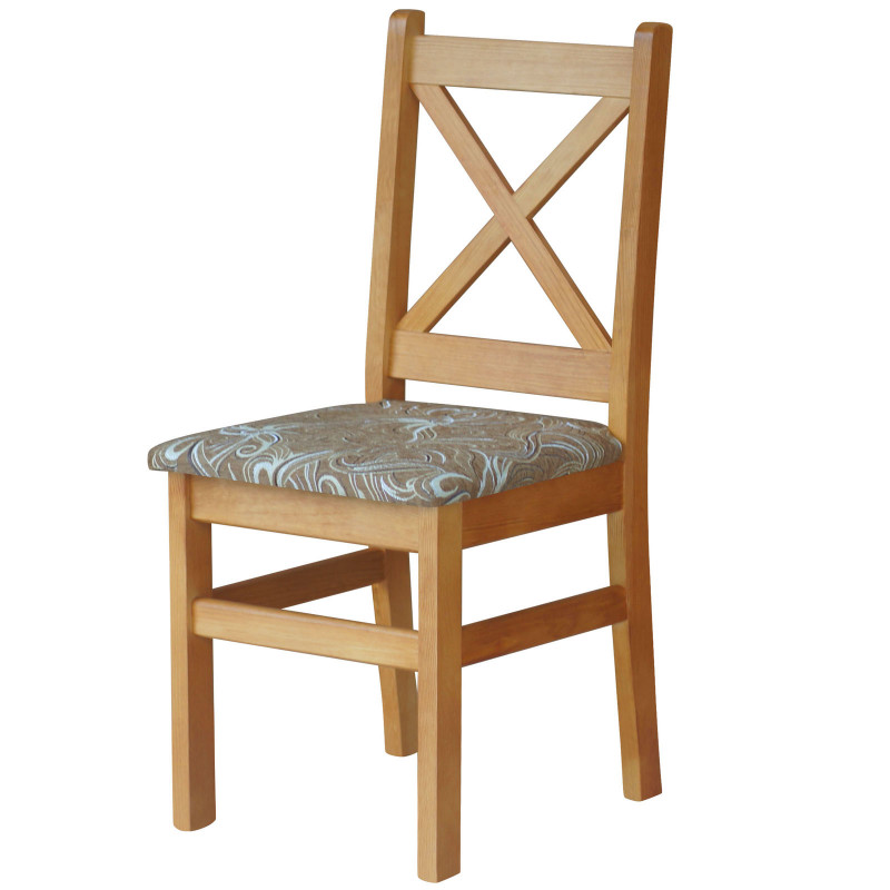 PINE CHAIR ALDER CROSS UPHOLSTERY FLOWER LIGHT