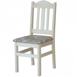 PINE CHAIR  UNTREATED UPHOLSTERY FLOWER LIGHT