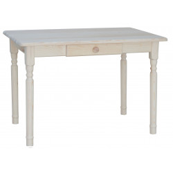 STÓŁ SOSNOWY SUROWY Z SZUFLADĄ