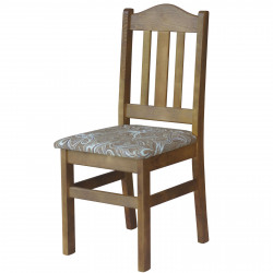 PINE CHAIR OAK UPHOLSTERY FLOWER LIGHT