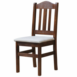 PINE CHAIR NUT UPHOLSTERY...