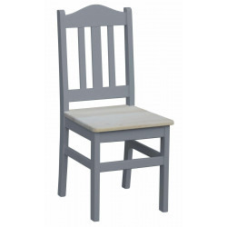 Stuhl Grau , Sitz Unbehandelt