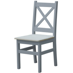 Stuhl Grau , Sitz Unbehandelt