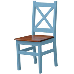 PINE CHAIR CROSS BLUE CALVADOS