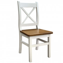 PINE CHAIR WHITE CROSS WAVE...