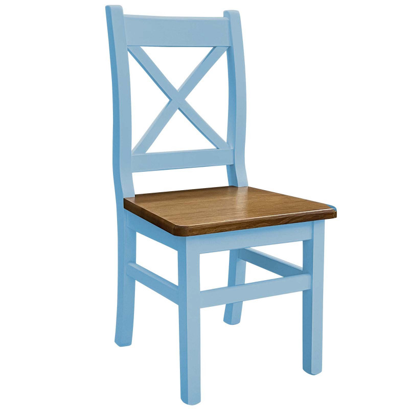 PINE CHAIR BLUE CROSS WAVE OAK