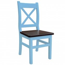 Stuhl Blau Sitzfarbe Nuss