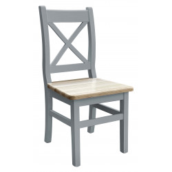 KRZESŁO KRZYŻYK SZARY FALA...