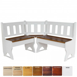 CORNER BENCH RUNG WHITE...