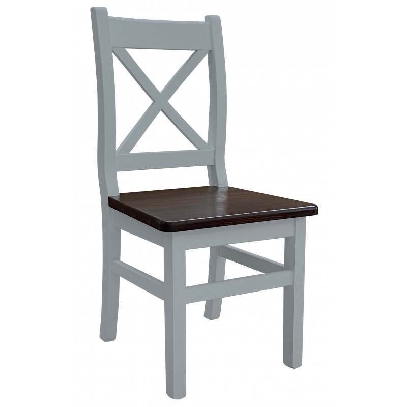 PINE CHAIR GRAY CROSS WAVE NUT