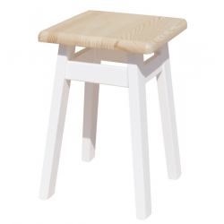 STOOL WHITE SEAT RAW