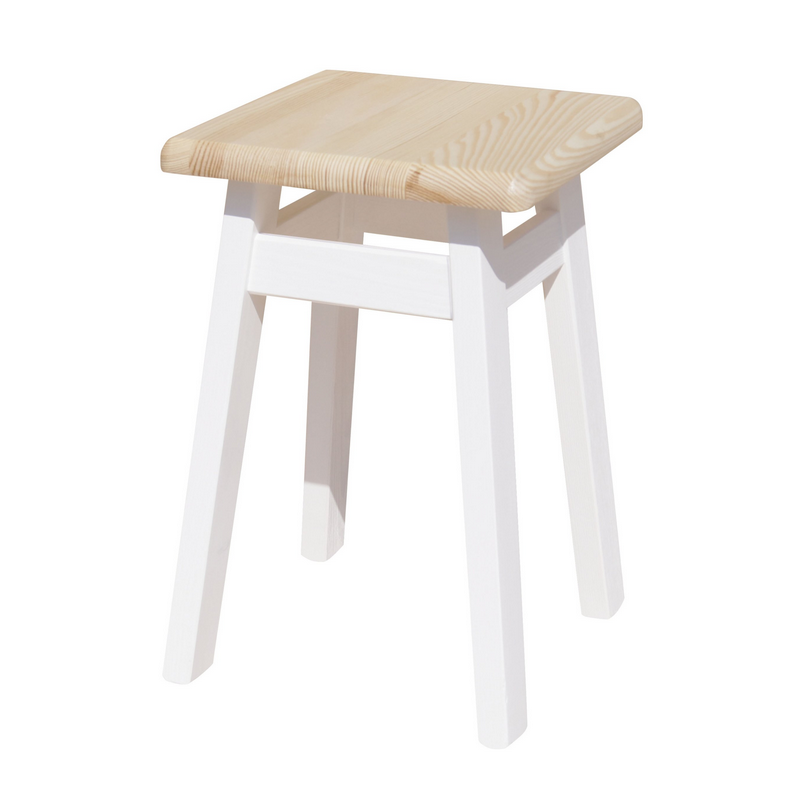 STOOL WHITE SEAT RAW