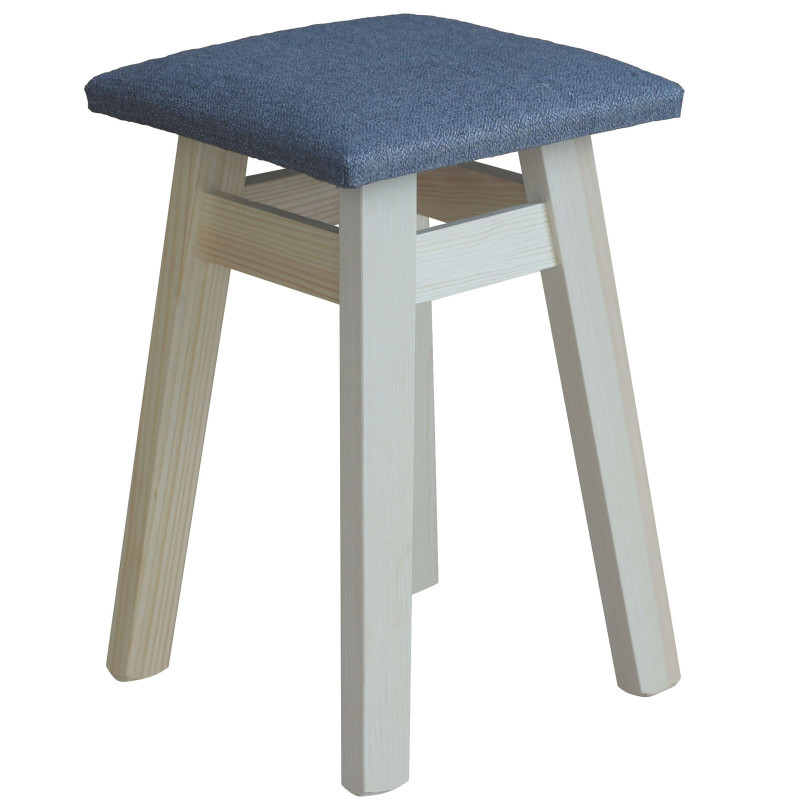 STOOL RAW UPHOLSTERY GRAY LIGHT