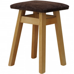 STOOL ALDER UPHOLSTERY BROWN