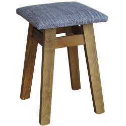 STOOL OAK UPHOLSTERY BEIGE