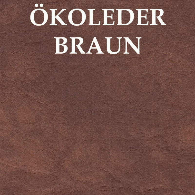 Schemel Eiche mit Polsterung Ökoleder Braun