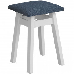 TABORET BIEL TAPICEROWANY...