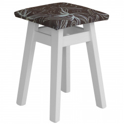 STOOL WHITE UPHOLSTERY...