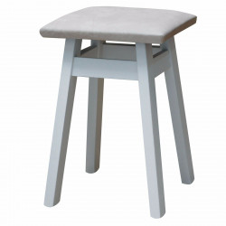 TABORET BIEL TAPICEROWANY...