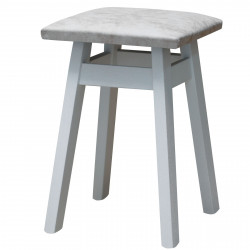 STOOL WHITE UPHOLSTERY...
