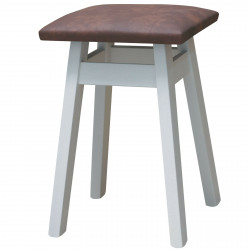 STOOL WHITE UPHOLSTERY...
