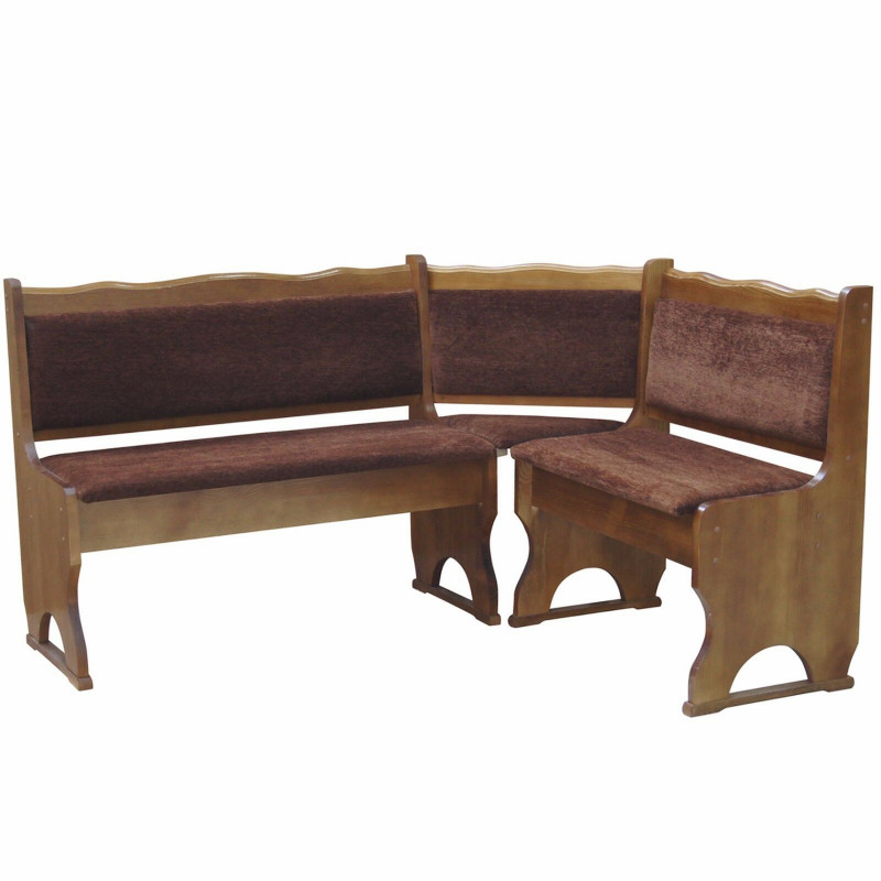 CORNER BENCH OAK BROWN