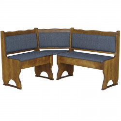 CORNER BENCH OAK GRAY DARK
