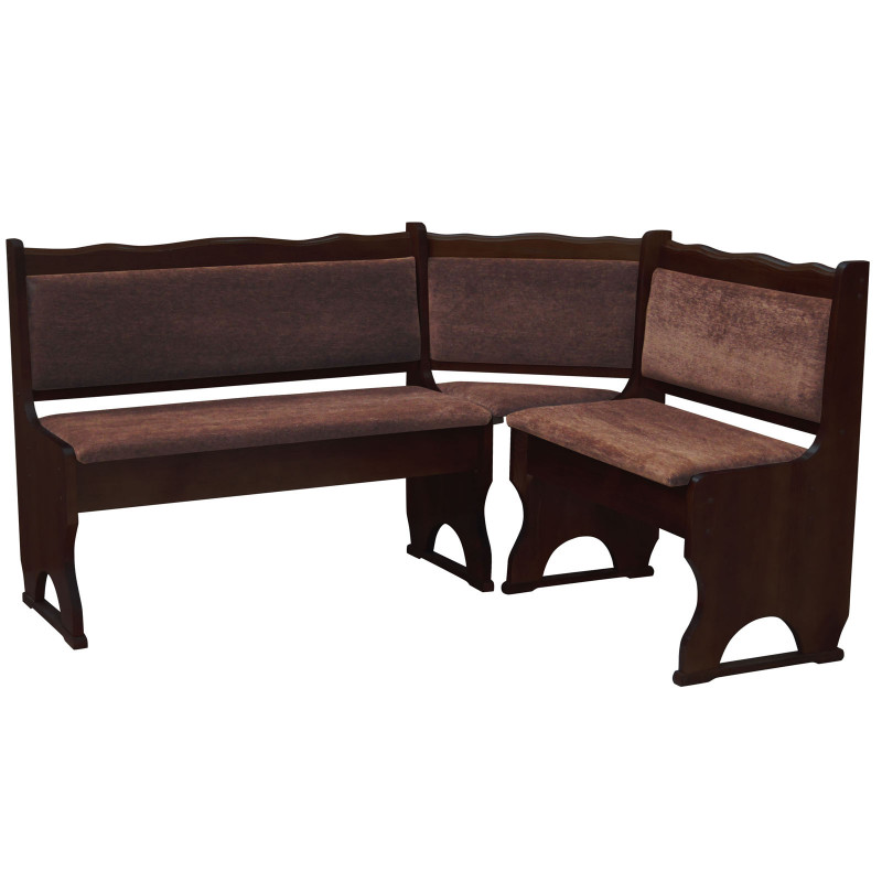 CORNER BENCH NUT BROWN