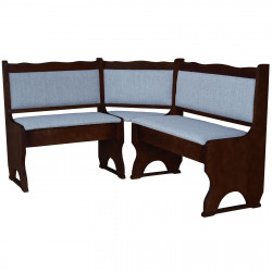 CORNER BENCH NUT GRAY LIGHT