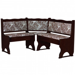 CORNER BENCH NUT FLOWER DARK