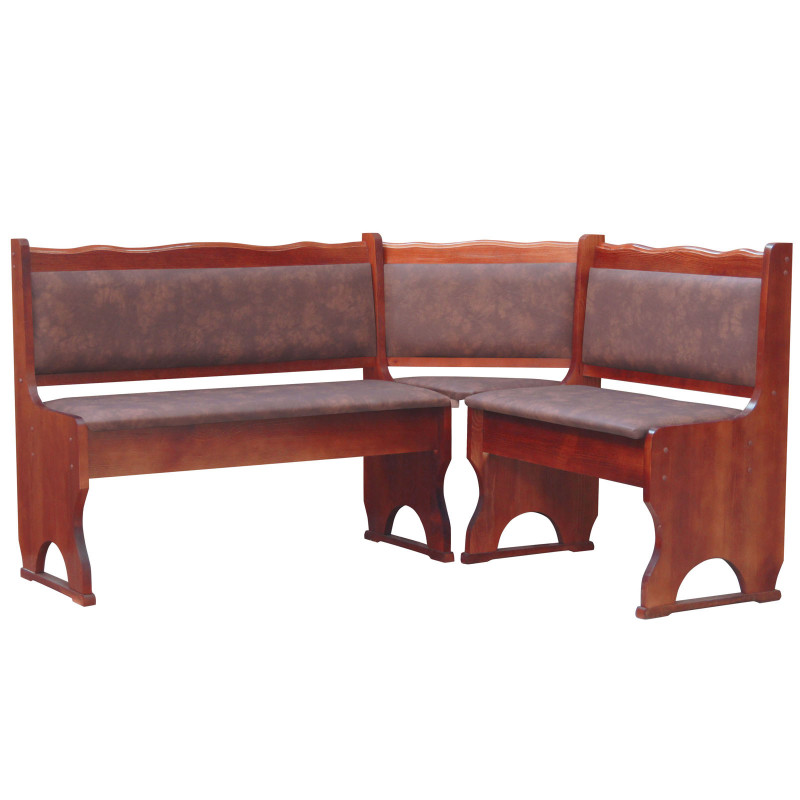 CORNER BENCH CALVADOS ECO LEATHER BROWN