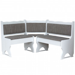 NAROŻNIK TAPICEROWANY BIEL BEŻ