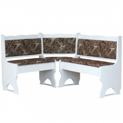 Eckbank Kiefernholz, Weiß...