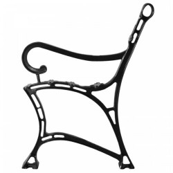 GARDEN BENCH 60 CM WITH ARMRESTS