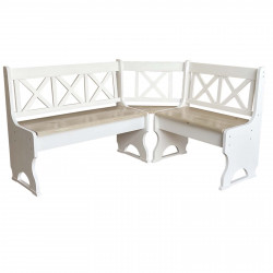 CORNER BENCH CROSS WHITE RAW