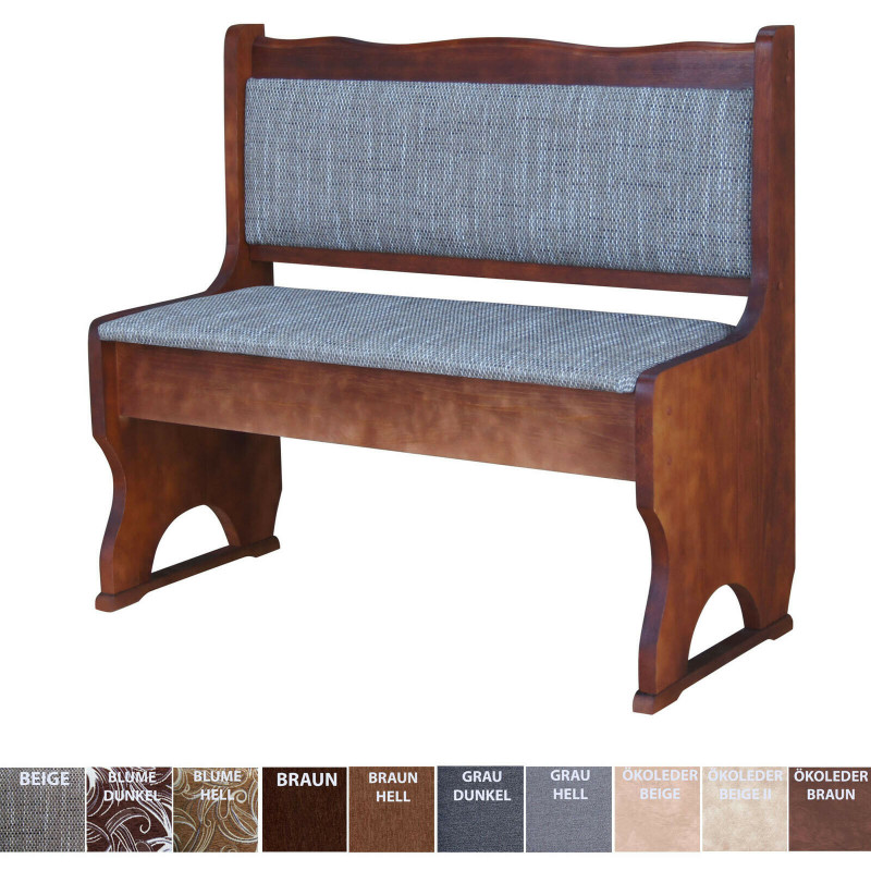 PINE BENCH SOLID WOOD CALVADOS UPOHOLSTERED