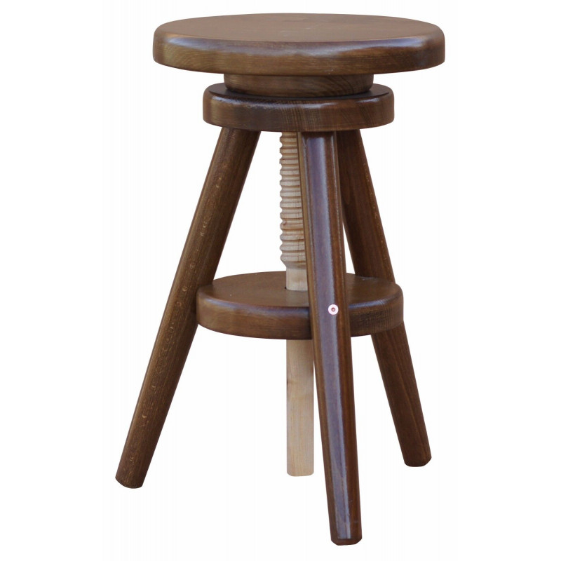 Beukenhouten barkruk, 52–68 cm, eikenkleur