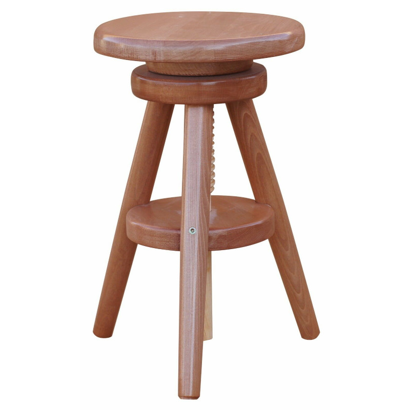 Sgabello da bar in faggio, 52–68 cm, colore ontano
