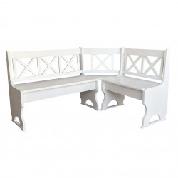 CORNER BENCH CROSS WHITE