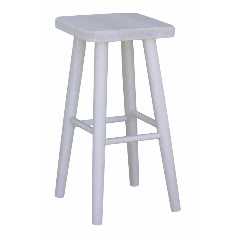 Sgabello da bar in faggio, 61 cm, grezzo