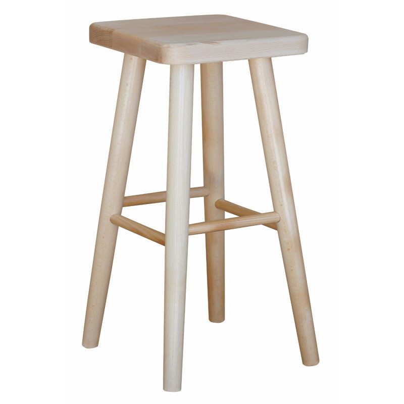 Bartstuhl Hocker Neu 61 cm Hoch Kiefer Lackiert