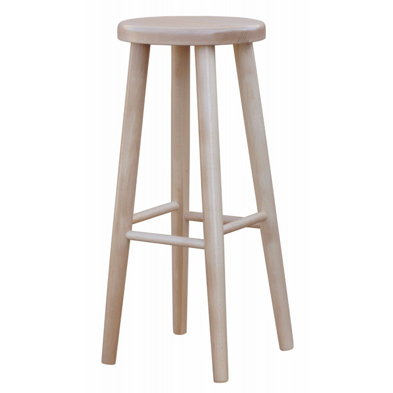 Beukenhouten barkruk, 72 cm, blanke lak