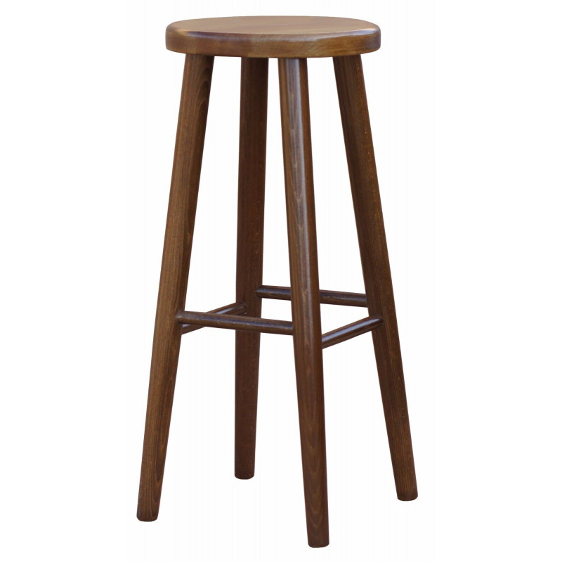 Sgabello da bar in faggio, 72 cm, colore rovere