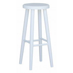 TABORET BAROWY 72CM BIEL