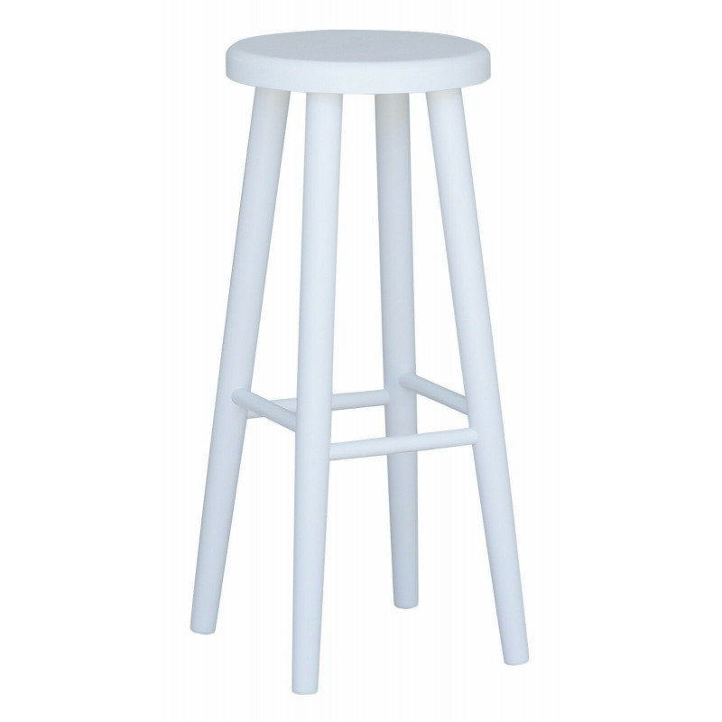 Beukenhouten barkruk, 72 cm, wit