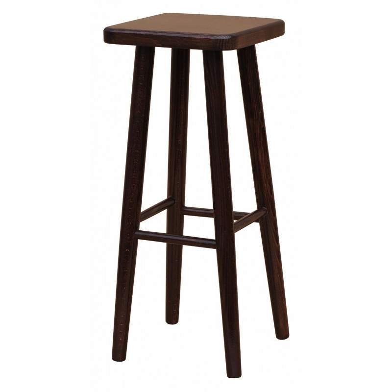 Beukenhouten barkruk, 72 cm, walnootkleur